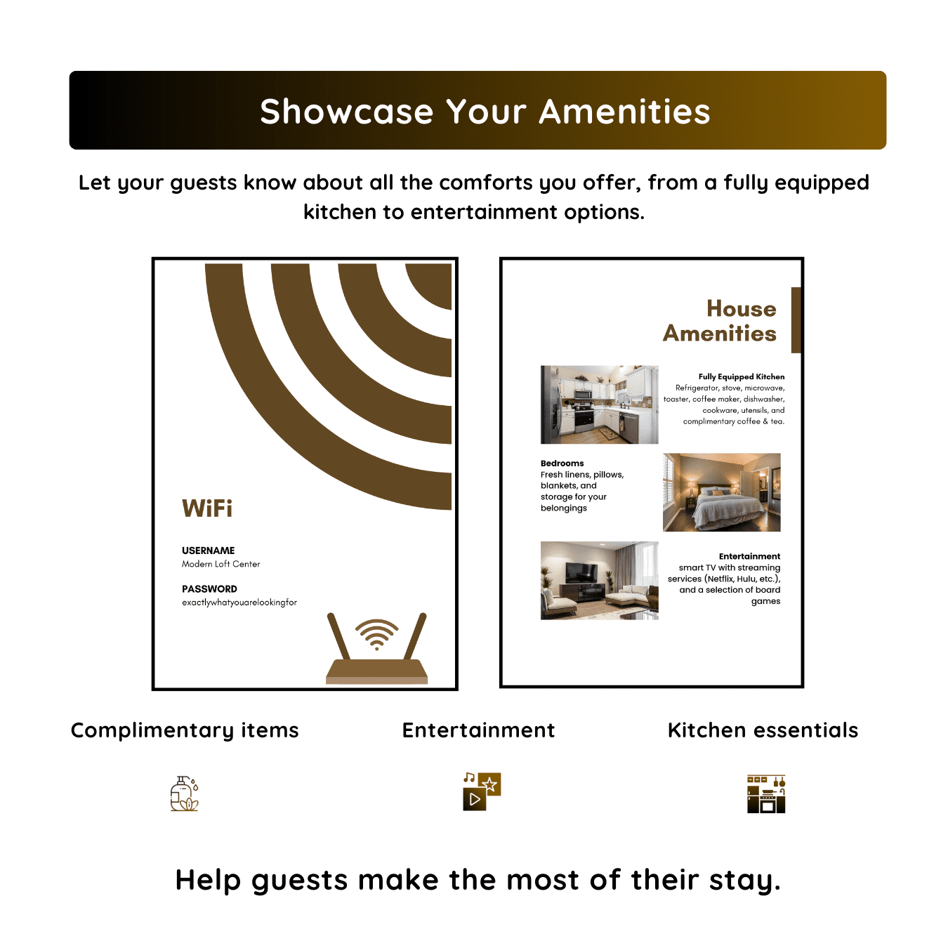 Villa-Themed Welcome Book