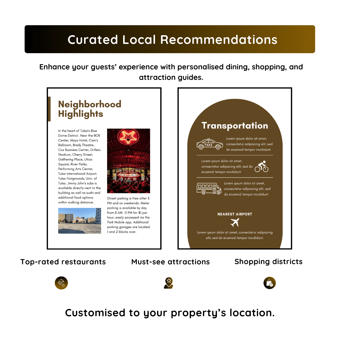 Villa-Themed Welcome Book